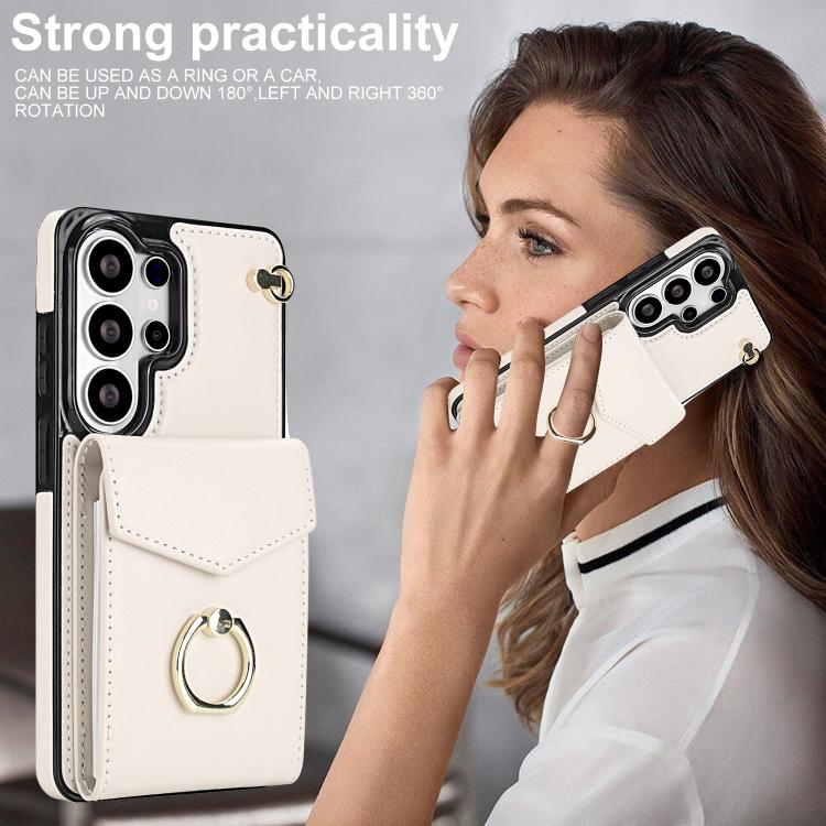 For Samsung Galaxy S26 Ultra 5G Ring Holder RFID Card Slot Phone Case