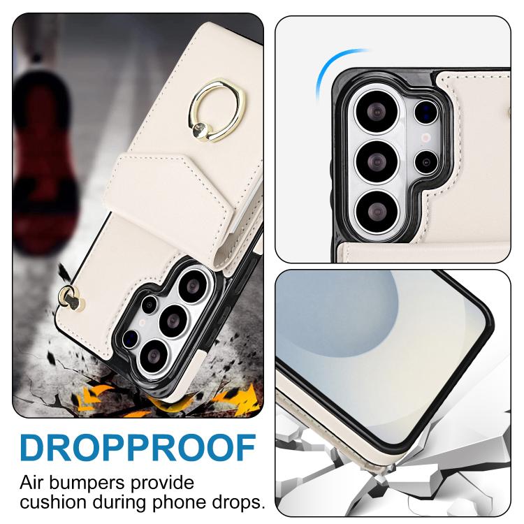 For Samsung Galaxy S26 Ultra 5G Ring Holder RFID Card Slot Phone Case