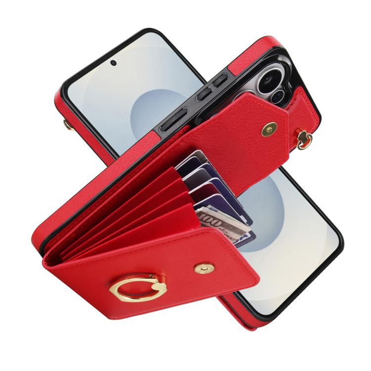 For Samsung Galaxy S26 Ultra 5G Ring Holder RFID Card Slot Phone Case