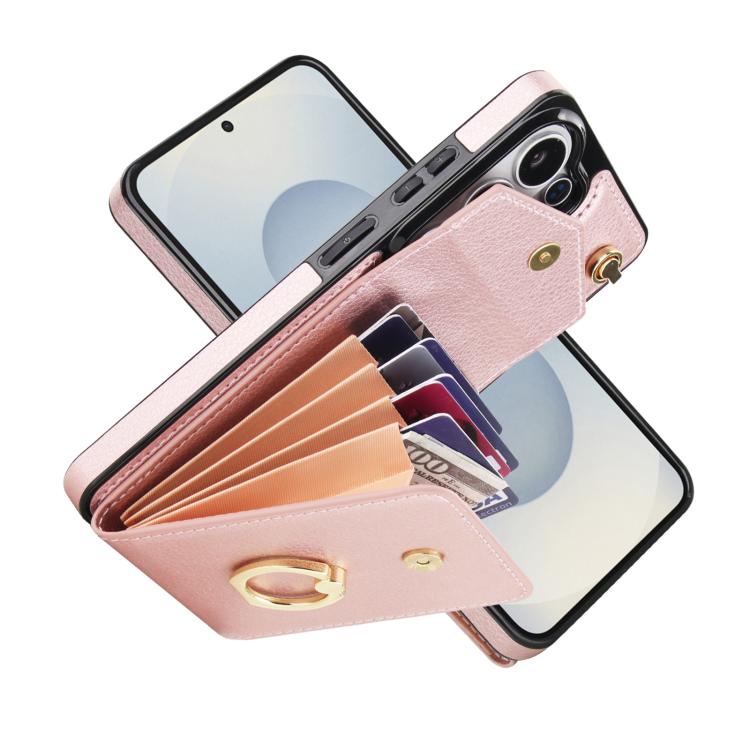 For Samsung Galaxy S26 Ultra 5G Ring Holder RFID Card Slot Phone Case