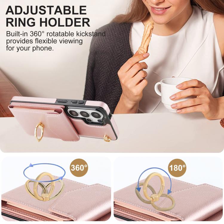 For Samsung Galaxy S26 Ultra 5G Ring Holder RFID Card Slot Phone Case