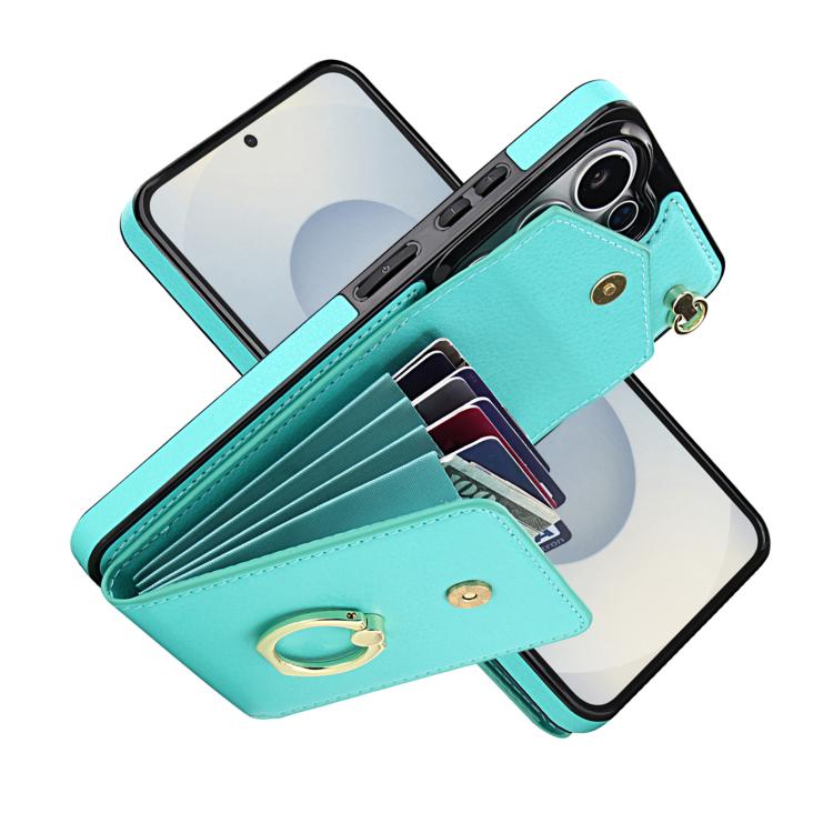 For Samsung Galaxy S26 Ultra 5G Ring Holder RFID Card Slot Phone Case