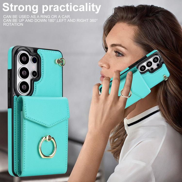 For Samsung Galaxy S26 Ultra 5G Ring Holder RFID Card Slot Phone Case