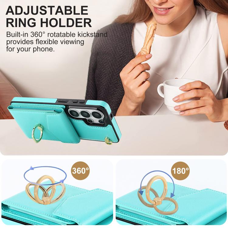 For Samsung Galaxy S26 Ultra 5G Ring Holder RFID Card Slot Phone Case