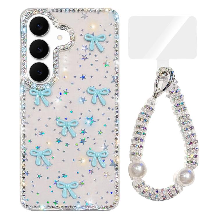 For Samsung Galaxy A37 5G Sparkling IMD Colorful Bow Phone Case with Bracelet