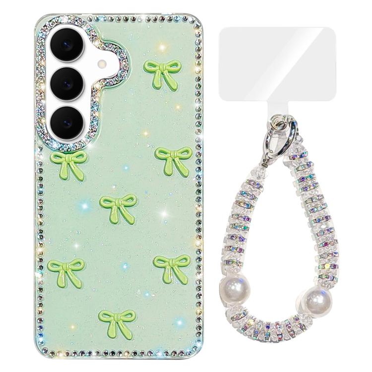 For Samsung Galaxy A37 5G Sparkling IMD Colorful Bow Phone Case with Bracelet