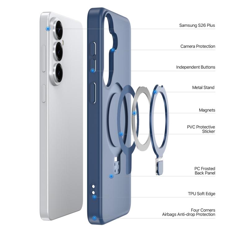 For Samsung Galaxy S26+ 5G DUX DUCIS Yind Series MagSafe TPU Hybrid PC Phone Case with Stand