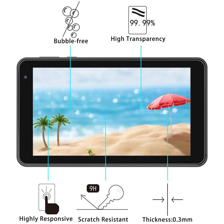 For GOZZGEAR P7 7.0 25pcs 9H 0.3mm Explosion-proof Tempered Glass Film