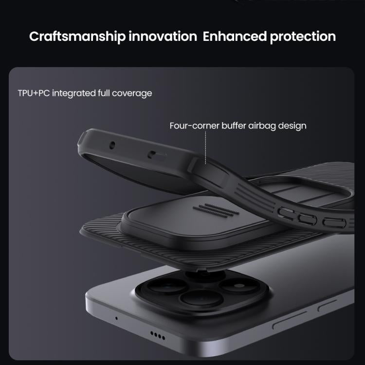 For Redmi Note 15 Pro+ 5G Global 163.3mm NILLKIN CamShield Pro PC Phone Case - Black