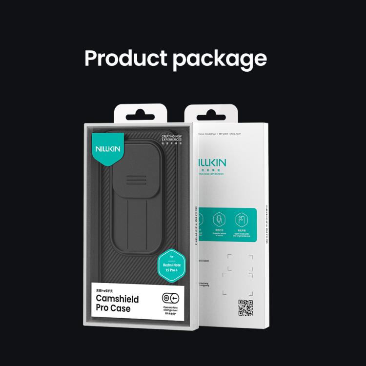 For Redmi Note 15 Pro+ 5G Global 163.3mm NILLKIN CamShield Pro PC Phone Case - Black