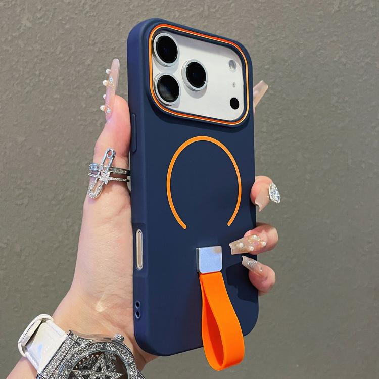 For iPhone 17 Pro Max Skin-feel Magnetic TPU Phone Case with Silicone Strap