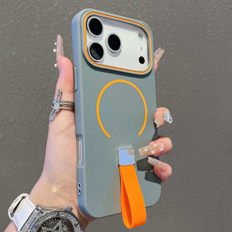 For iPhone 17 Pro Max Skin-feel Magnetic TPU Phone Case with Silicone Strap