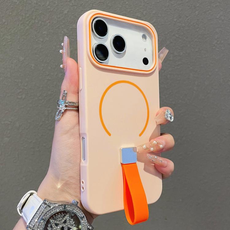 For iPhone 17 Pro Max Skin-feel Magnetic TPU Phone Case with Silicone Strap