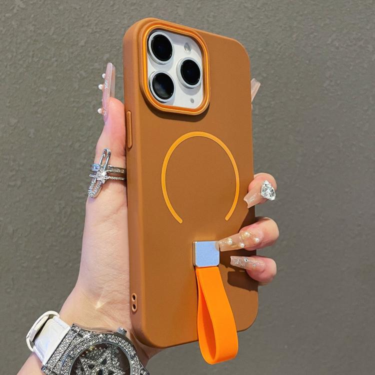 For iPhone 11 Pro Max Skin-feel Magnetic TPU Phone Case with Silicone Strap