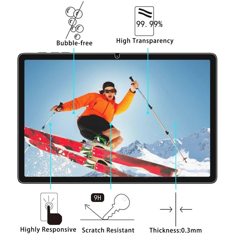 For MUISOO QJG9UK / G9 11.5 2pcs 9H 0.3mm Explosion-proof Tempered Glass Film