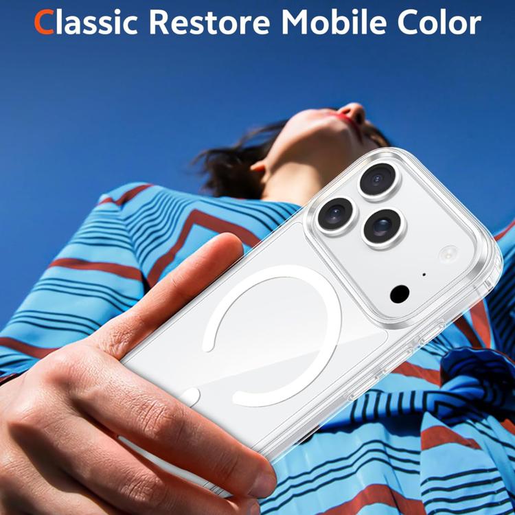 For iPhone 17 Pro Max XDcase JINDUN Clear Cover Independent Metal Button Magnetic Phone Case