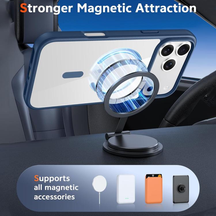 For iPhone 17 Pro Max XDcase JINDUN Clear Cover Independent Metal Button Magnetic Phone Case