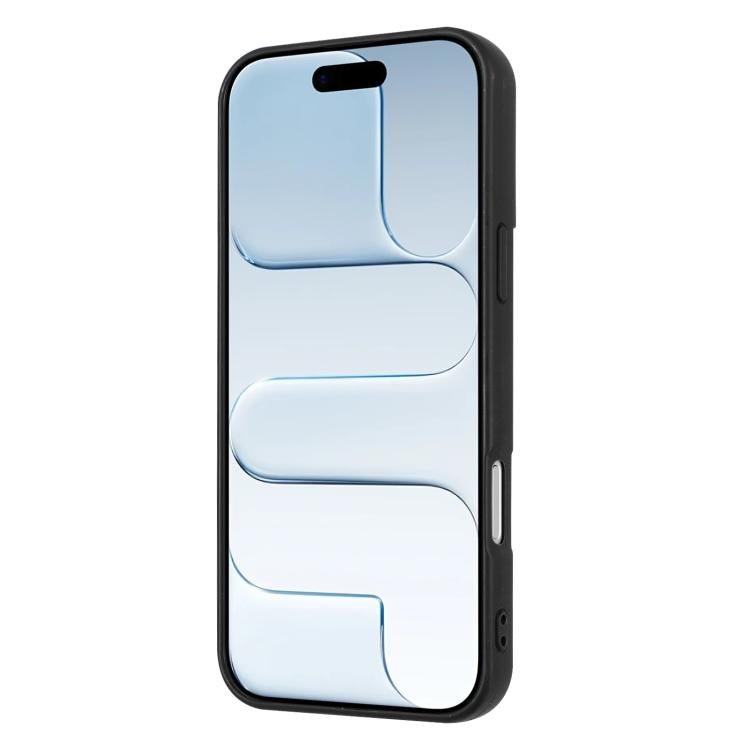 For iPhone 17 Pro Litchi Pattern Magnetic Card Bag Holder Phone Case