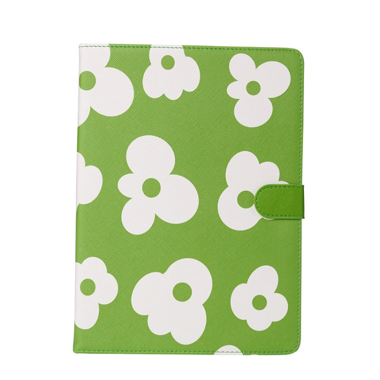 Flower Pattern Horizontal Flip Leather Case with Holder & Sleep / Wake-up Function For iPad 9.7 (2018) & (2017)