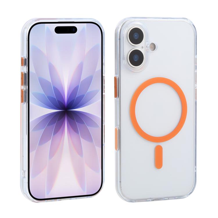 For iPhone 17 XDcase Frosted Transparent Magnetic Shockproof Phone Case