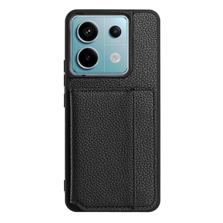 For Redmi Note 13 Pro 4G Global Litchi Pattern Magnetic Card Bag Holder Phone Case