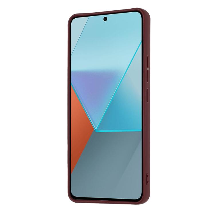 For Redmi Note 13 Pro 4G Global Litchi Pattern Magnetic Card Bag Holder Phone Case