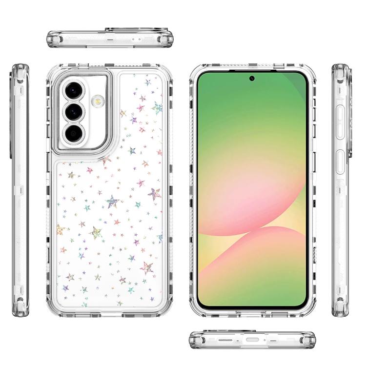 For Samsung Galaxy A57 5G Transparent Acrylic Laser Paper Phone Case