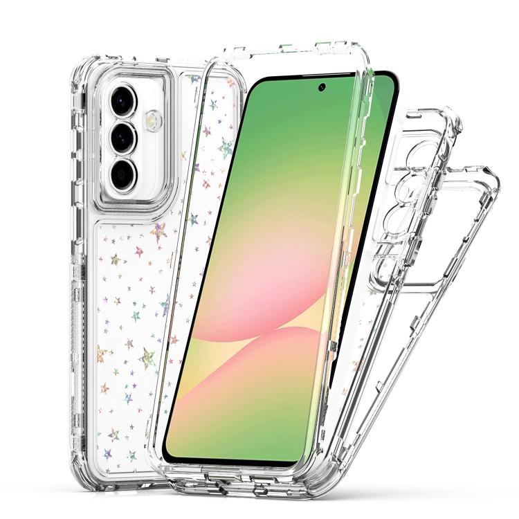 For Samsung Galaxy A57 5G Transparent Acrylic Laser Paper Phone Case