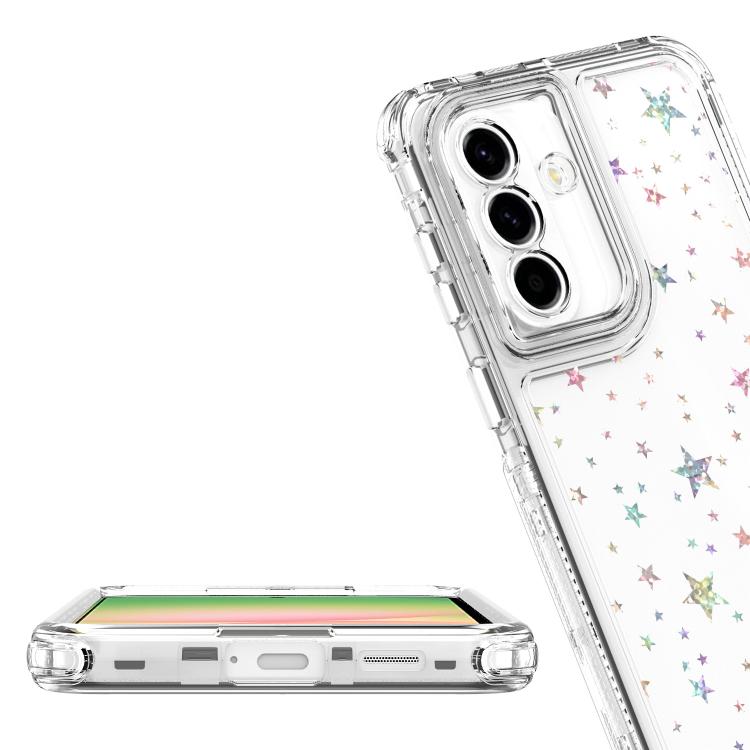 For Samsung Galaxy A57 5G Transparent Acrylic Laser Paper Phone Case