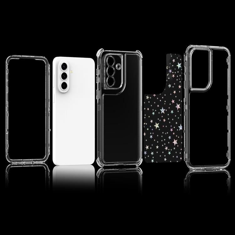 For Samsung Galaxy A57 5G Transparent Acrylic Laser Paper Phone Case