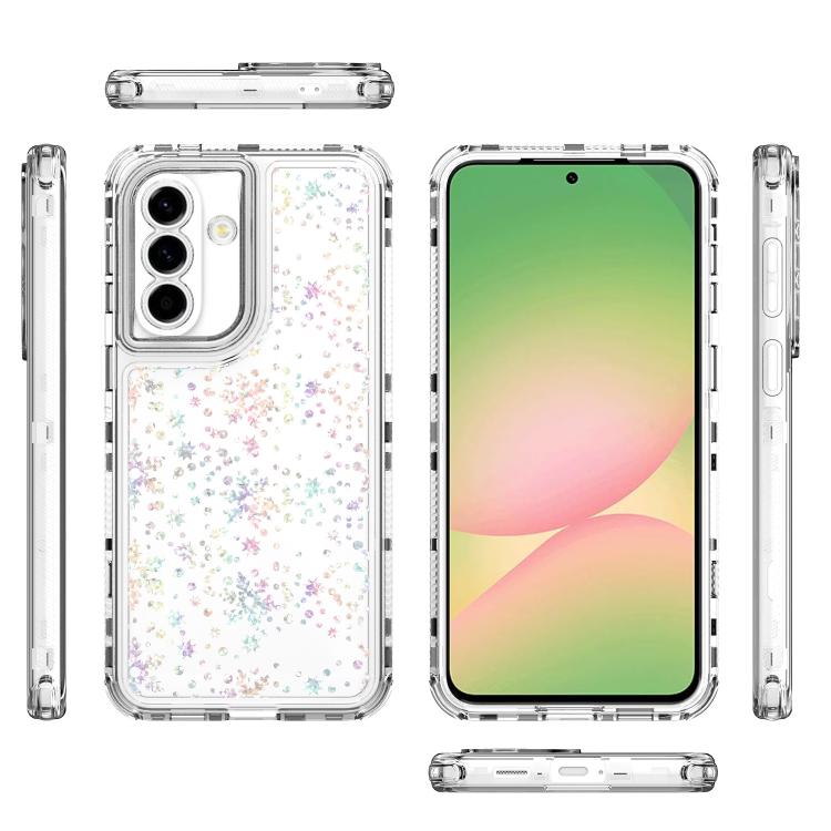 For Samsung Galaxy A57 5G Transparent Acrylic Laser Paper Phone Case