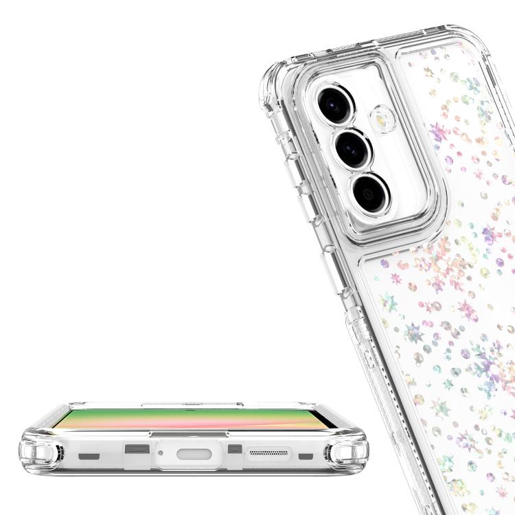 For Samsung Galaxy A57 5G Transparent Acrylic Laser Paper Phone Case