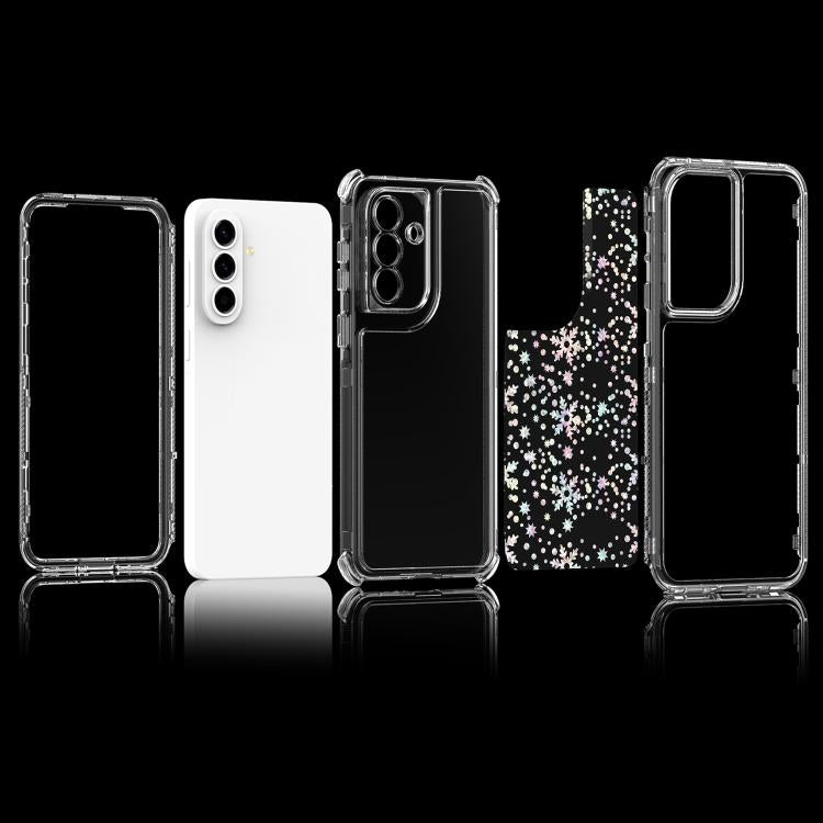 For Samsung Galaxy A57 5G Transparent Acrylic Laser Paper Phone Case