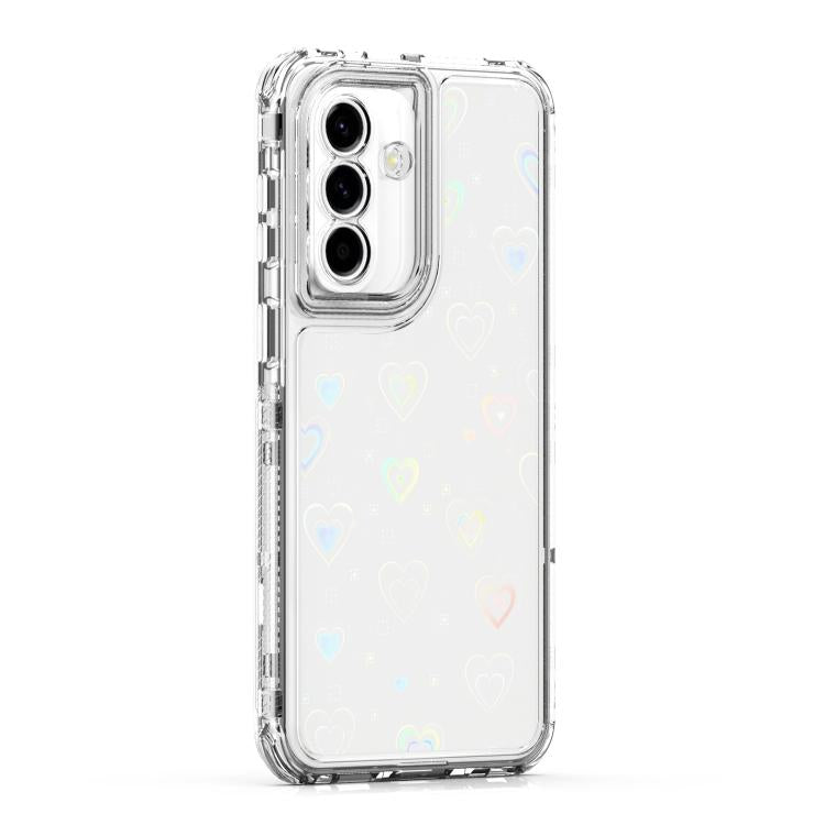 For Samsung Galaxy A57 5G Transparent Acrylic Laser Paper Phone Case
