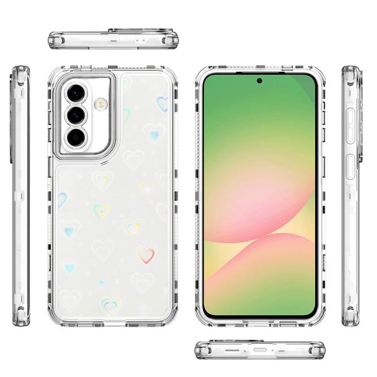 For Samsung Galaxy A57 5G Transparent Acrylic Laser Paper Phone Case