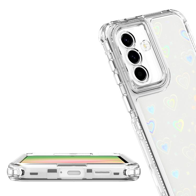For Samsung Galaxy A57 5G Transparent Acrylic Laser Paper Phone Case