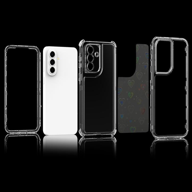 For Samsung Galaxy A57 5G Transparent Acrylic Laser Paper Phone Case