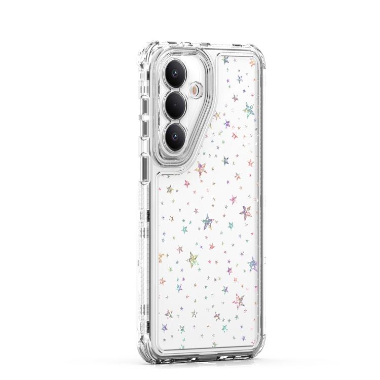 For Samsung Galaxy S26 5G Transparent Acrylic Laser Paper Phone Case