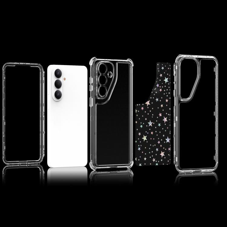 For Samsung Galaxy S26 5G Transparent Acrylic Laser Paper Phone Case