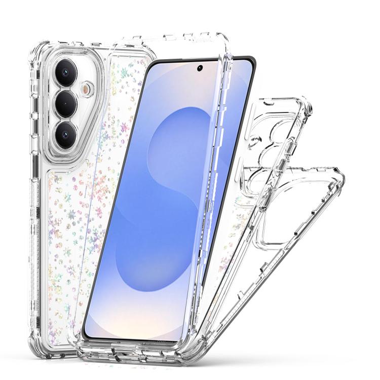 For Samsung Galaxy S26 5G Transparent Acrylic Laser Paper Phone Case
