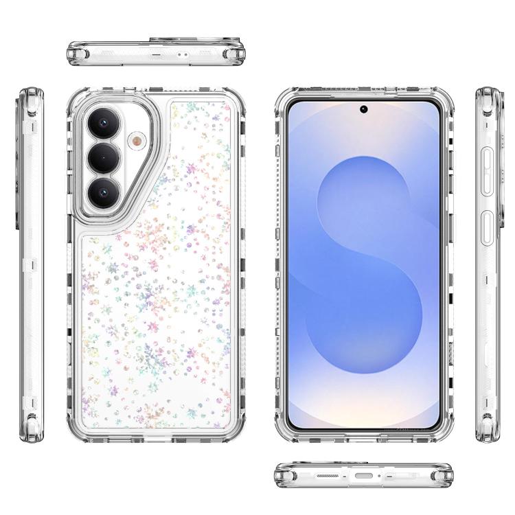 For Samsung Galaxy S26 5G Transparent Acrylic Laser Paper Phone Case