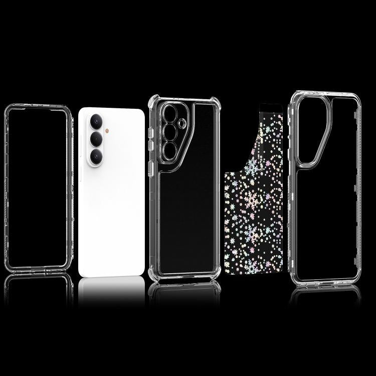 For Samsung Galaxy S26 5G Transparent Acrylic Laser Paper Phone Case