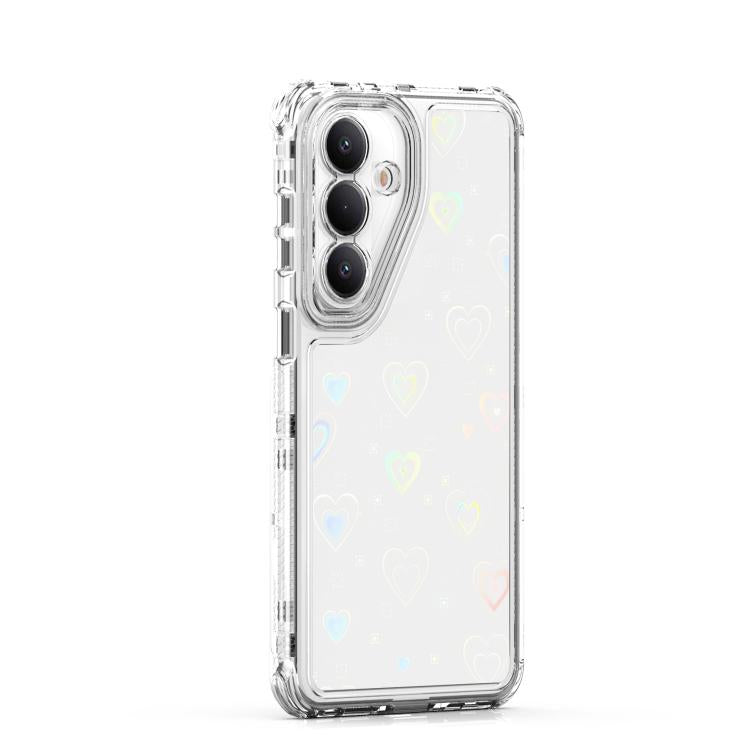 For Samsung Galaxy S26 5G Transparent Acrylic Laser Paper Phone Case