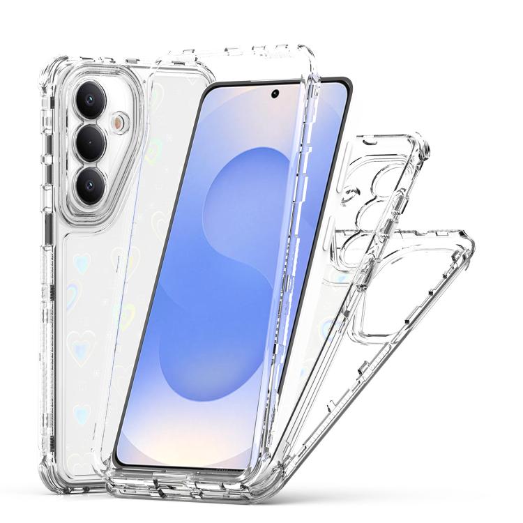 For Samsung Galaxy S26 5G Transparent Acrylic Laser Paper Phone Case