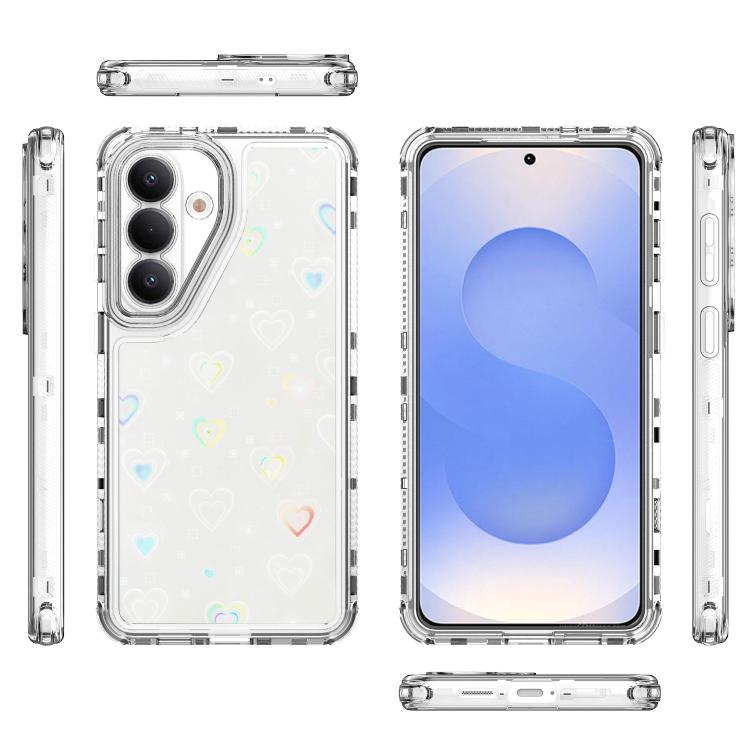 For Samsung Galaxy S26 5G Transparent Acrylic Laser Paper Phone Case