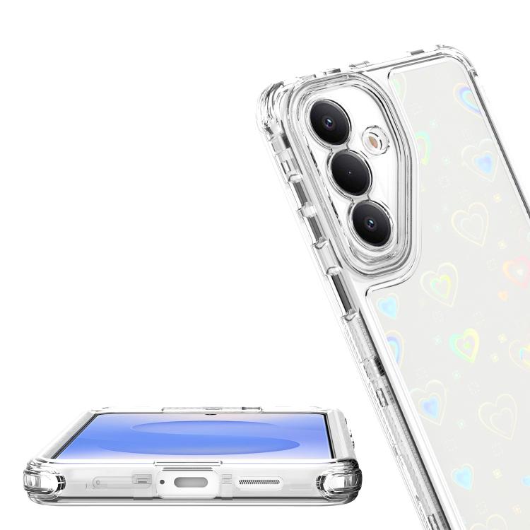 For Samsung Galaxy S26 5G Transparent Acrylic Laser Paper Phone Case