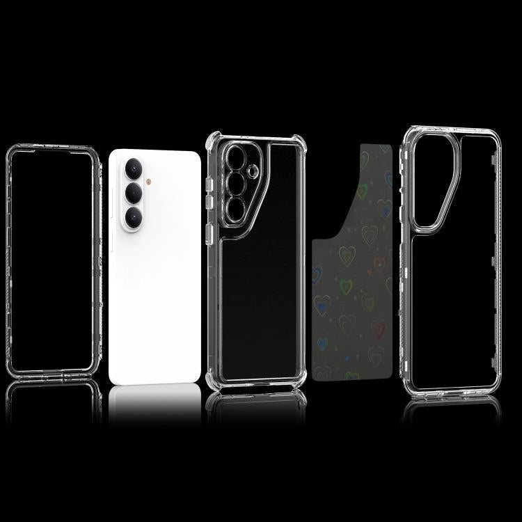 For Samsung Galaxy S26 5G Transparent Acrylic Laser Paper Phone Case