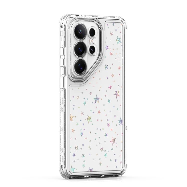 For Samsung Galaxy S26 Ultra 5G Transparent Acrylic Laser Paper Phone Case