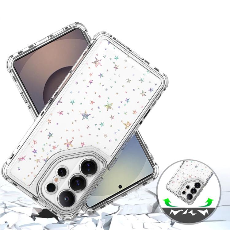 For Samsung Galaxy S26 Ultra 5G Transparent Acrylic Laser Paper Phone Case