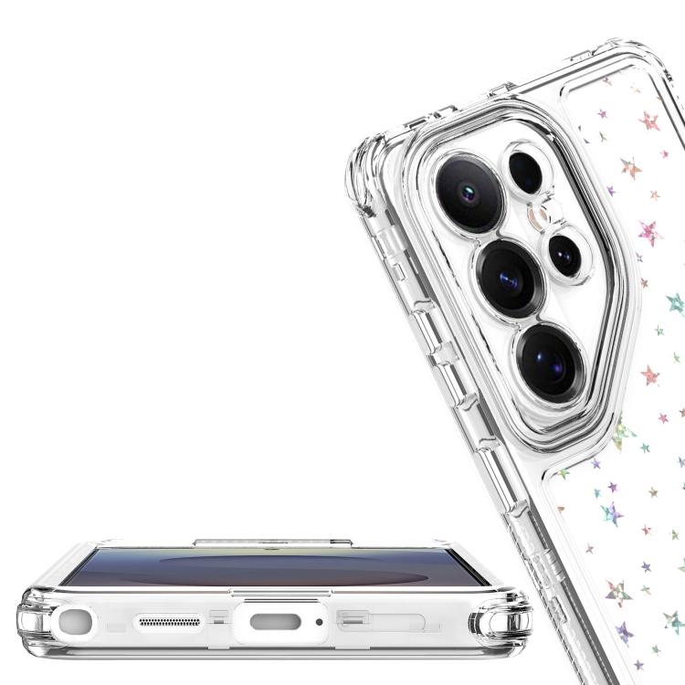 For Samsung Galaxy S26 Ultra 5G Transparent Acrylic Laser Paper Phone Case